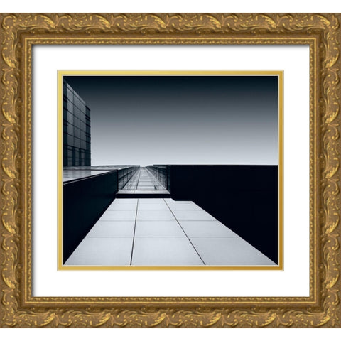 Straight Up Gold Ornate Wood Framed Art Print with Double Matting by Van Son, Greetje