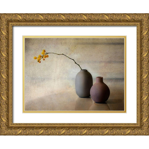 Untitled Gold Ornate Wood Framed Art Print with Double Matting by Arjona, Elena