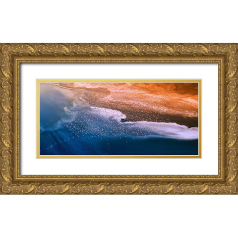 Happy Flight Gold Ornate Wood Framed Art Print with Double Matting by Chang, Phillip