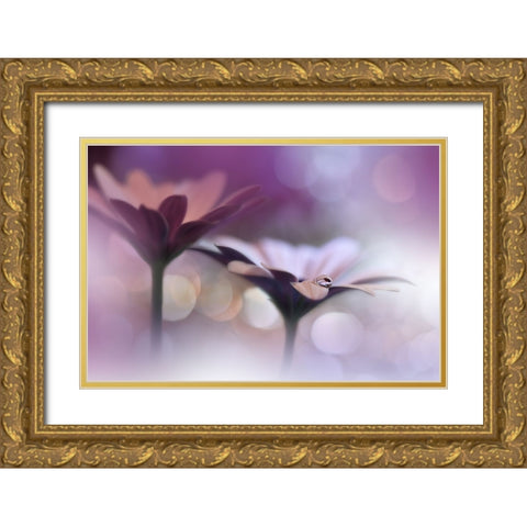 Untitled Gold Ornate Wood Framed Art Print with Double Matting by Nan, Juliana