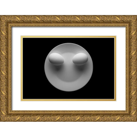 Alien Smile Gold Ornate Wood Framed Art Print with Double Matting by Skvortsov, Dmitry