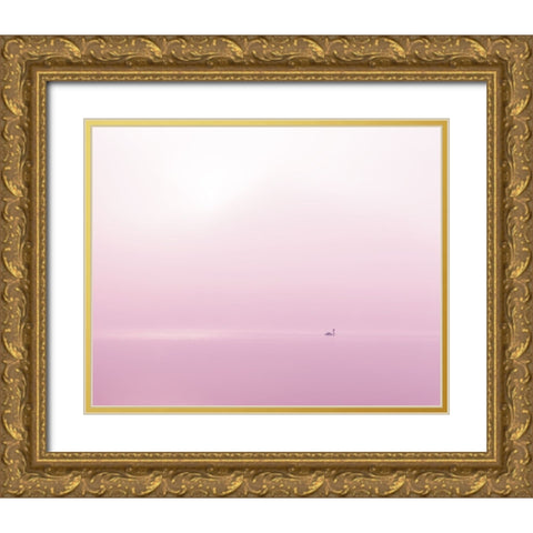 Swan II Gold Ornate Wood Framed Art Print with Double Matting by Gibo, Alexandre