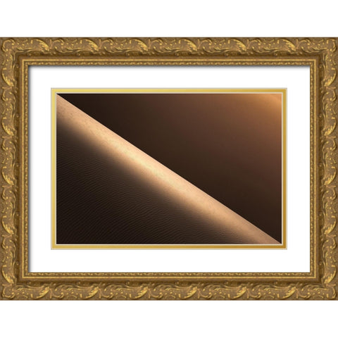 Maranjab Desret Gold Ornate Wood Framed Art Print with Double Matting by Behzad, Majid