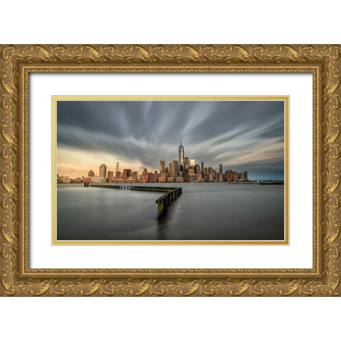 Scape Gold Ornate Wood Framed Art Print with Double Matting by Perez Aamp, Alvaro
