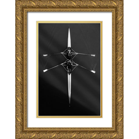 Boat Gold Ornate Wood Framed Art Print with Double Matting by Dzodan, Bojan