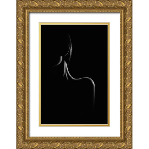 Nadia Gold Ornate Wood Framed Art Print with Double Matting by Khosroshahi, Hamed