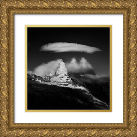 Cap Over The Three Spikes Gold Ornate Wood Framed Art Print with Double Matting by Svoboda Mqep, Peter