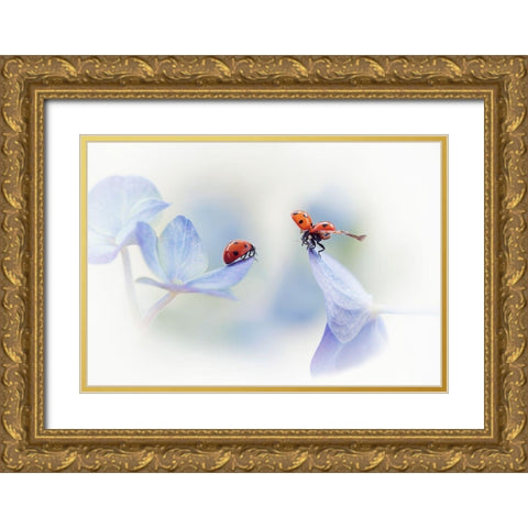 Remember Me.... Gold Ornate Wood Framed Art Print with Double Matting by Van Deelen, Ellen