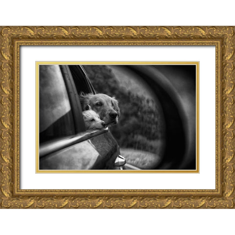 Roadtrip Gold Ornate Wood Framed Art Print with Double Matting by Labagnara, Roxana