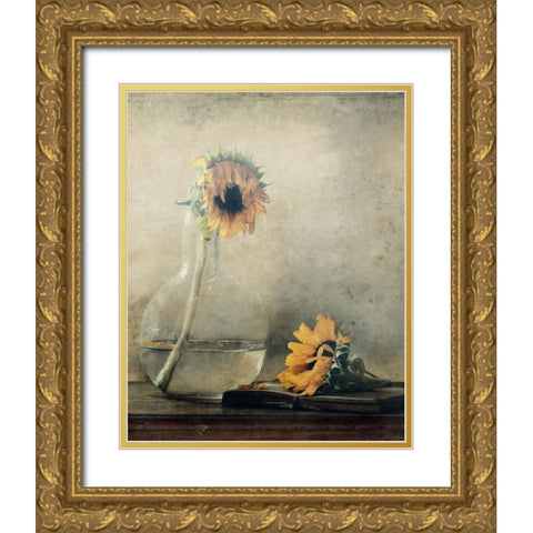 Before I Wilt... Gold Ornate Wood Framed Art Print with Double Matting by Devos, Delphine