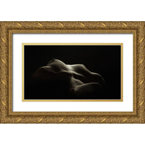 Breast Gold Ornate Wood Framed Art Print with Double Matting by Valevicius, Aurimas