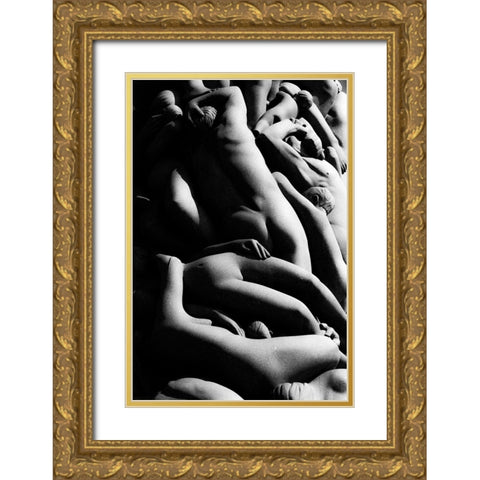 Vigeland Gold Ornate Wood Framed Art Print with Double Matting by Keivan