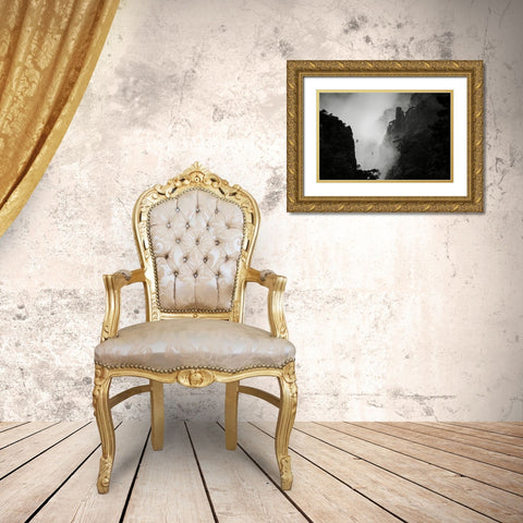 Er?Appeyiaemm Gold Ornate Wood Framed Art Print with Double Matting by Wang, Aijun