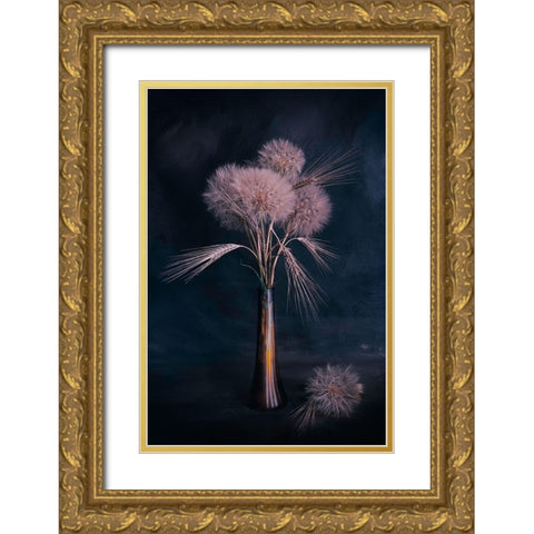 Evening Is Close Gold Ornate Wood Framed Art Print with Double Matting by Kiral, Cicek