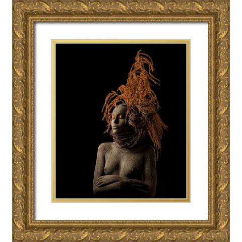 Roots Gold Ornate Wood Framed Art Print with Double Matting by Sanchez, Alfredo