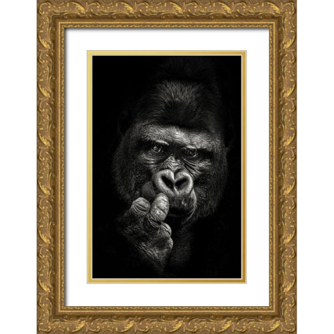 Attitude Gold Ornate Wood Framed Art Print with Double Matting by Meermann, Christian