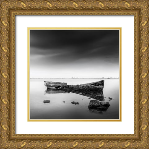 Menelaos Gold Ornate Wood Framed Art Print with Double Matting by Digalakis, George