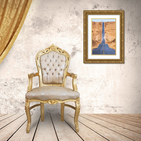 Heaven Road Gold Ornate Wood Framed Art Print with Double Matting by Tianqi