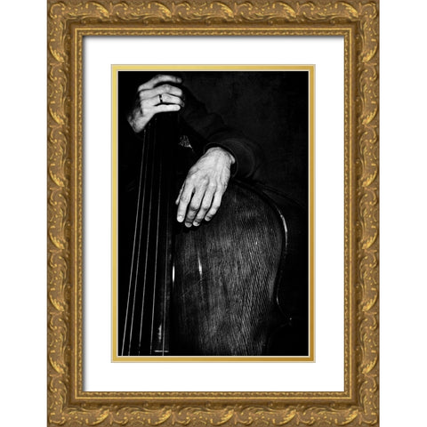 Jazz Gold Ornate Wood Framed Art Print with Double Matting by Gabor, Nicoleta