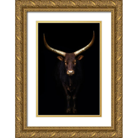 Intimate. Gold Ornate Wood Framed Art Print with Double Matting by Saavedra Ruiz, Sergio