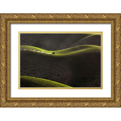 A??Ae??Aandsup3;ReÂ?A?? Gold Ornate Wood Framed Art Print with Double Matting by Uu