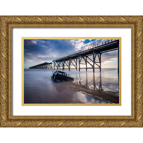 The End Of The World Gold Ornate Wood Framed Art Print with Double Matting by Springgay, Daniel