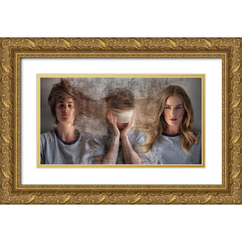 Transition 1 Gold Ornate Wood Framed Art Print with Double Matting by Dixon, Colin