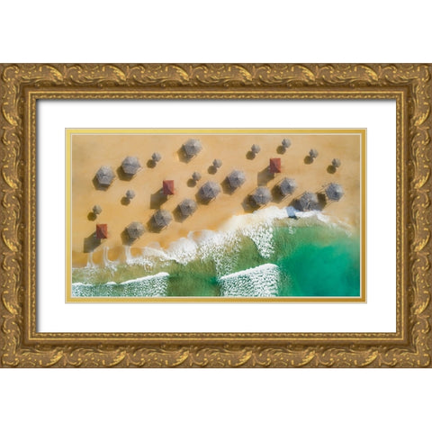 Am:Pm Gold Ornate Wood Framed Art Print with Double Matting by Hassan, Wisam