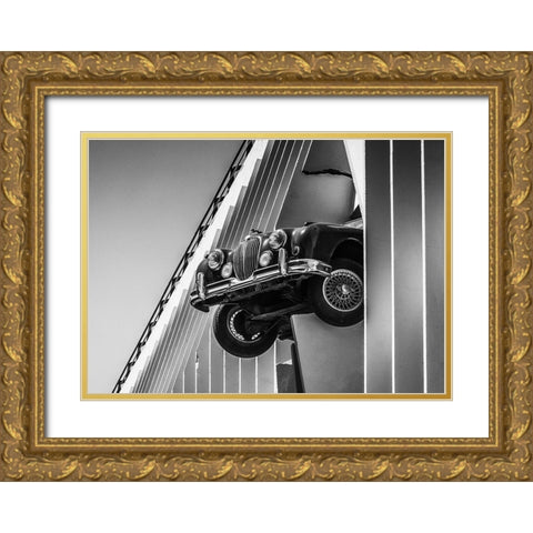 Coming Through Gold Ornate Wood Framed Art Print with Double Matting by Moss, Susan