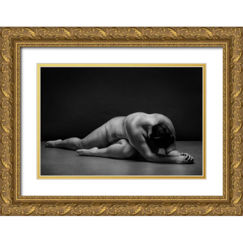 Bodyscape Gold Ornate Wood Framed Art Print with Double Matting by Belovodchenko, Anton