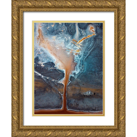 Salt Fields Gold Ornate Wood Framed Art Print with Double Matting by Kravanja, Jure