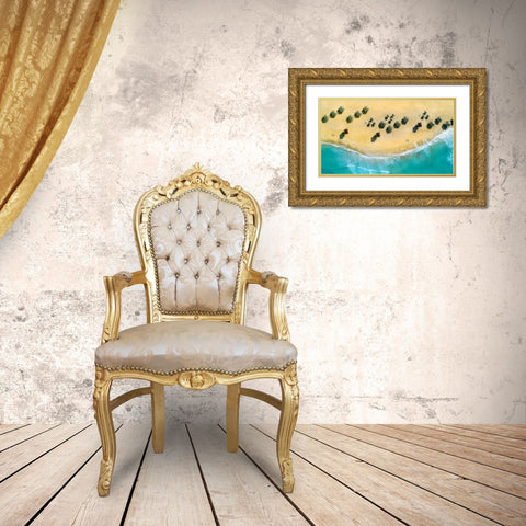 Blueisreal Gold Ornate Wood Framed Art Print with Double Matting by Hassan, Wisam