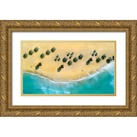 Blueisreal Gold Ornate Wood Framed Art Print with Double Matting by Hassan, Wisam