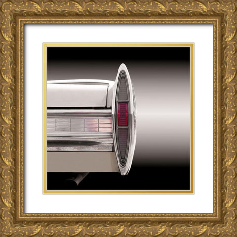 Us Classic Car Sedan Deville 1967 Gold Ornate Wood Framed Art Print with Double Matting by Gube, Beate
