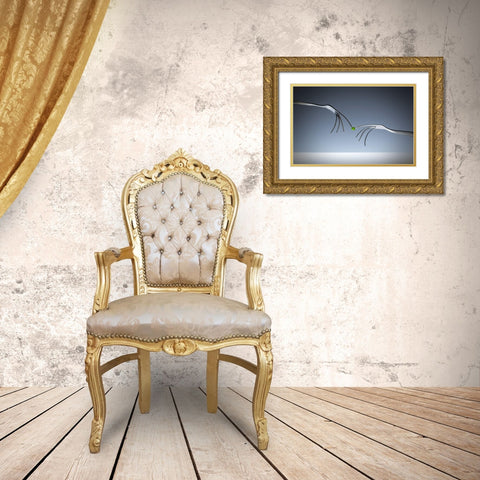 Michelangelo ;-) Gold Ornate Wood Framed Art Print with Double Matting by De Kogel, Wieteke