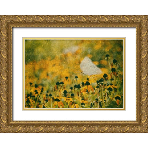 End Of Summer Gold Ornate Wood Framed Art Print with Double Matting by Devos, Delphine