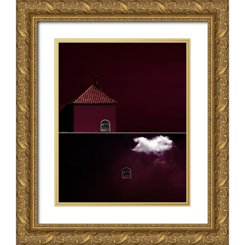 Untitled Gold Ornate Wood Framed Art Print with Double Matting by Nabeel, Ibrahim