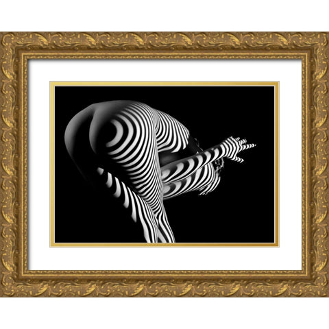 Untitled Gold Ornate Wood Framed Art Print with Double Matting by Busu, Alex