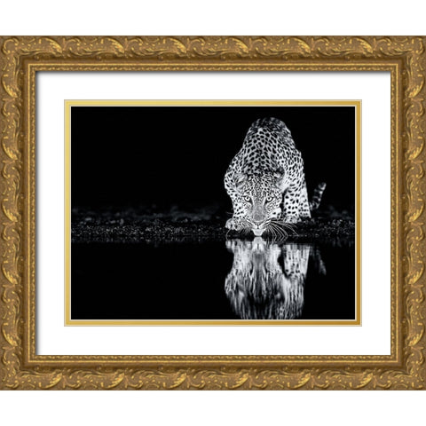 Untitled Gold Ornate Wood Framed Art Print with Double Matting by Eichelberg, Amnon