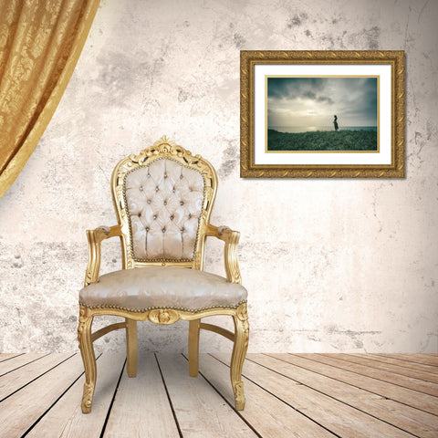 Haruka Gold Ornate Wood Framed Art Print with Double Matting by Ishijima, Nobu