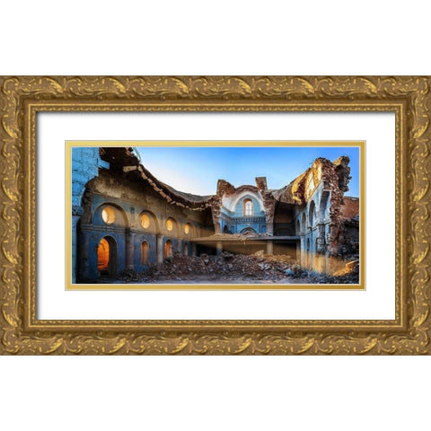 Presence. Gold Ornate Wood Framed Art Print with Double Matting by Salem, Saad