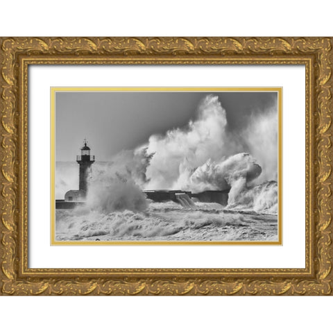 Whirlwind Gold Ornate Wood Framed Art Print with Double Matting by Leal, Ricardo