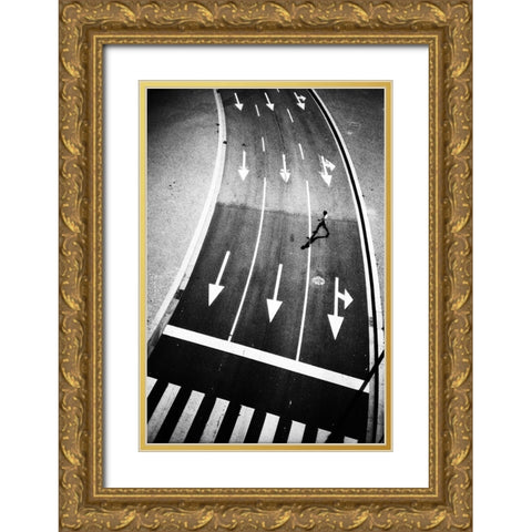 Anywhere I Go Gold Ornate Wood Framed Art Print with Double Matting by Correia, Rui
