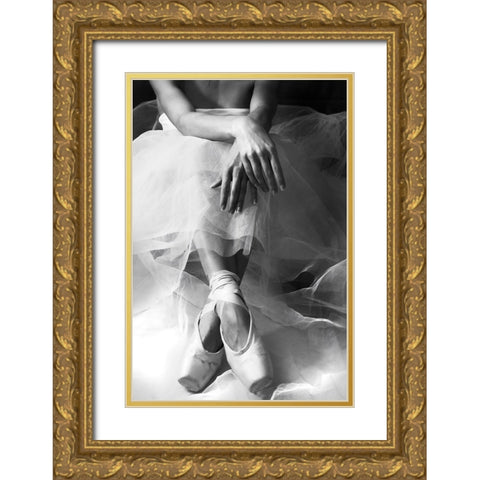 LAttesa Gold Ornate Wood Framed Art Print with Double Matting by Nozza, Roberta