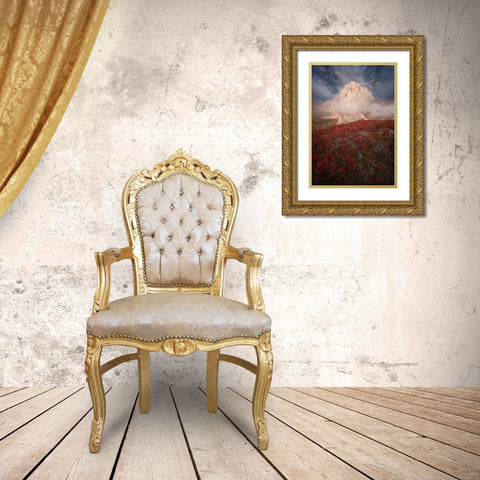 Autumn In The Mountains Gold Ornate Wood Framed Art Print with Double Matting by Krivec, Ales