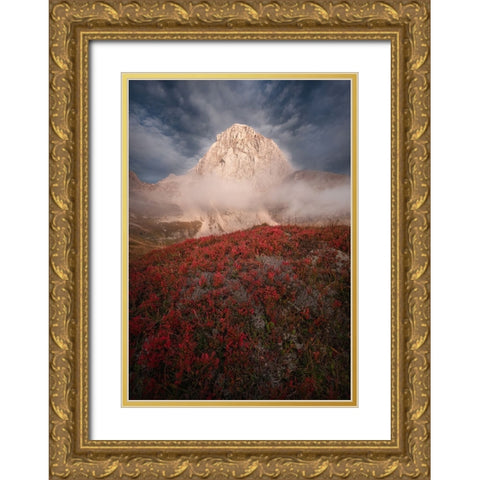 Autumn In The Mountains Gold Ornate Wood Framed Art Print with Double Matting by Krivec, Ales