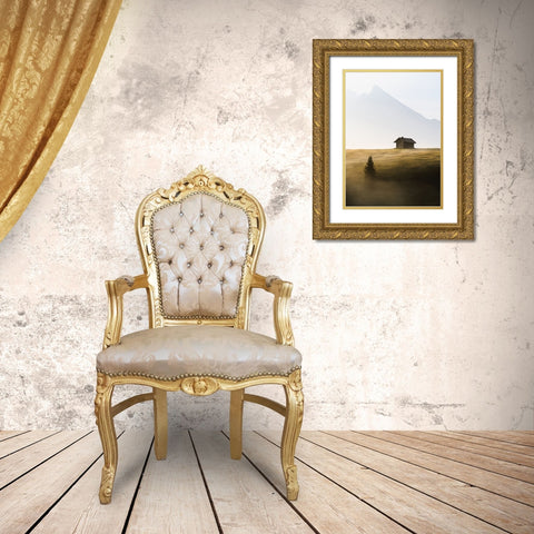 Seiser Alm Gold Ornate Wood Framed Art Print with Double Matting by Muqa, Burim