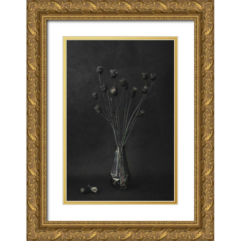 Dark Gold Ornate Wood Framed Art Print with Double Matting by Kiral, Cicek