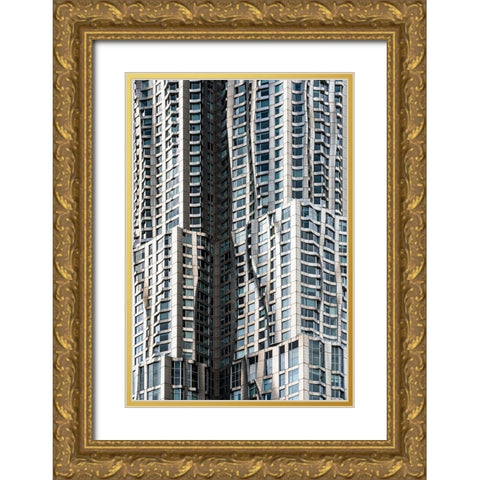 Liquid skysrapper Gold Ornate Wood Framed Art Print with Double Matting by Tagliarino, Marco