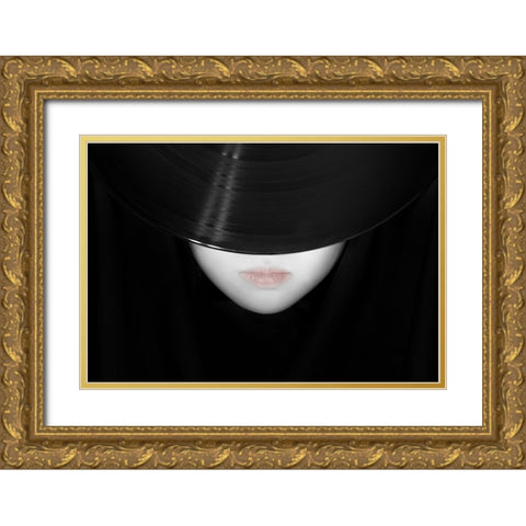 Hiding In Lp Gold Ornate Wood Framed Art Print with Double Matting by Suzuki, Takashi